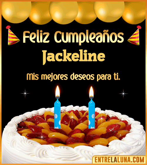 Gif de pastel de Cumpleaños Jackeline