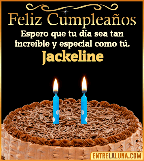 Gif de pastel de Feliz Cumpleaños Jackeline