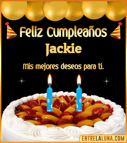 Gif de pastel de Cumpleaños Jackie