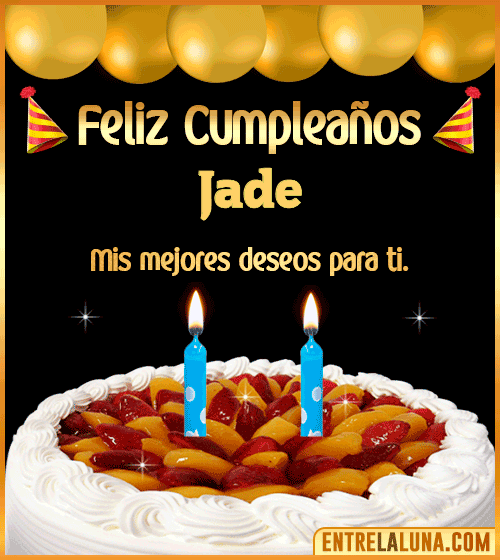 Gif de pastel de Cumpleaños Jade