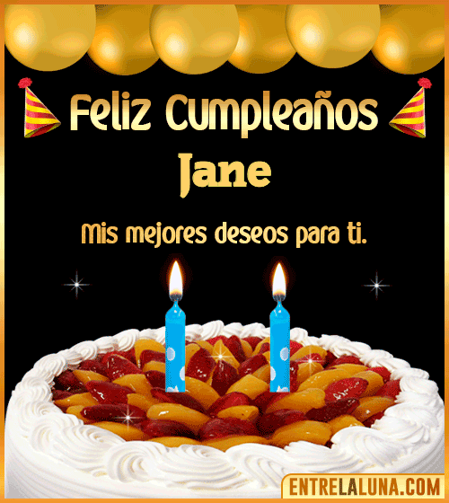 Gif de pastel de Cumpleaños Jane