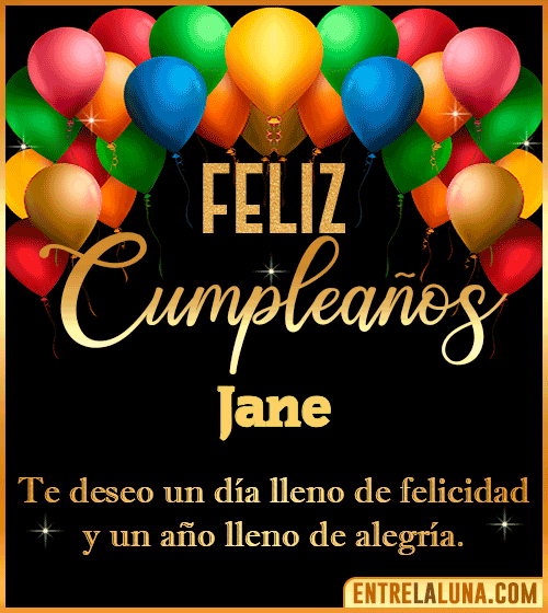 Mensajes de cumpleaños Jane