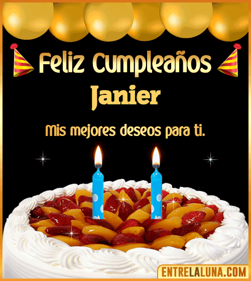 Gif de pastel de Cumpleaños Janier