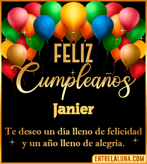 Mensajes de cumpleaños Janier