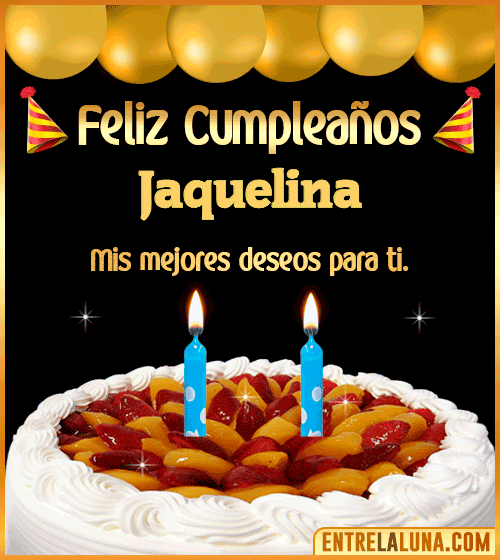Gif de pastel de Cumpleaños Jaquelina