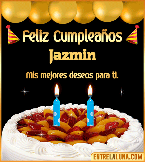 Gif de pastel de Cumpleaños Jazmin