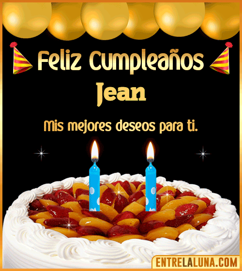 Gif de pastel de Cumpleaños Jean