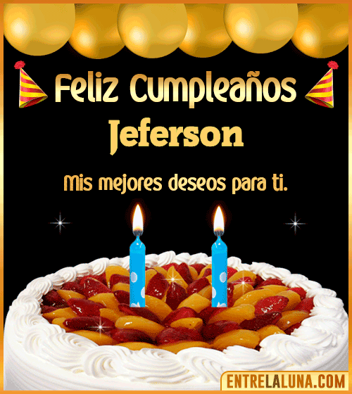 Gif de pastel de Cumpleaños Jeferson