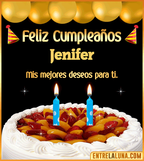 Gif de pastel de Cumpleaños Jenifer