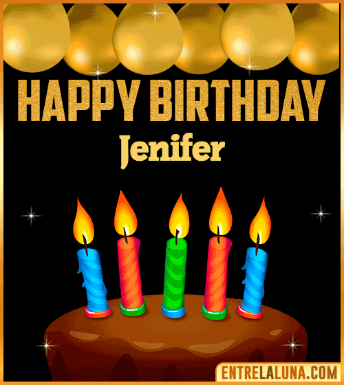 Happy Birthday gif Jenifer