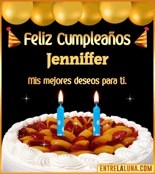 Gif de pastel de Cumpleaños Jenniffer