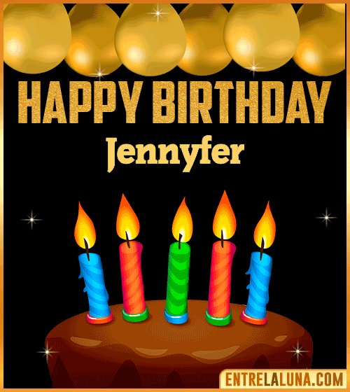 Happy Birthday gif Jennyfer