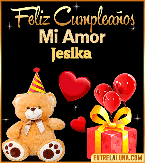 Gif Feliz Cumpleaños mi Amor Jesika