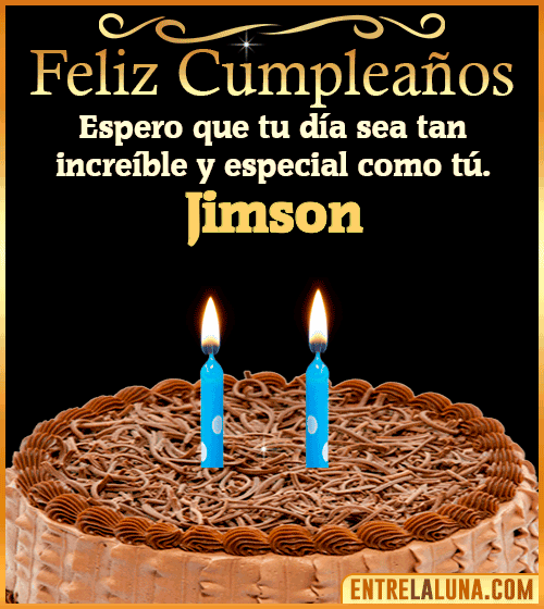 Gif de pastel de Feliz Cumpleaños Jimson