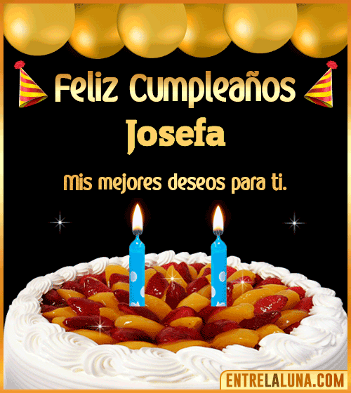 Gif de pastel de Cumpleaños Josefa