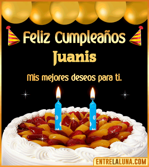 Gif de pastel de Cumpleaños Juanis