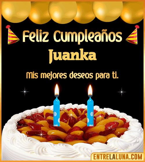 Gif de pastel de Cumpleaños Juanka