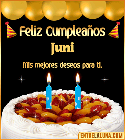 Gif de pastel de Cumpleaños Juni