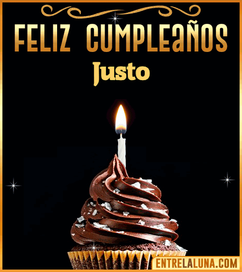 Gif Animado de Feliz Cumpleaños Justo