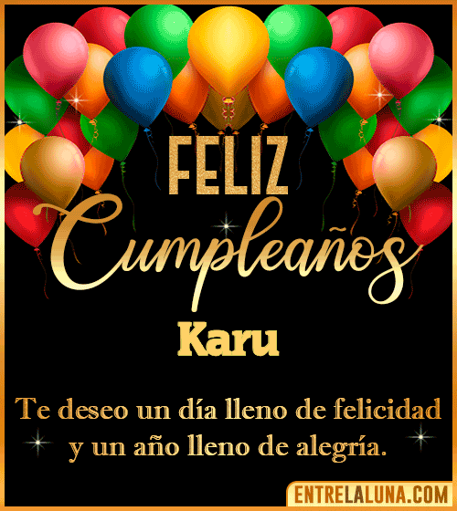 Mensajes de cumpleaños Karu