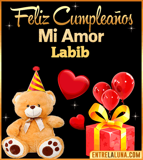 Gif Feliz Cumpleaños mi Amor Labib