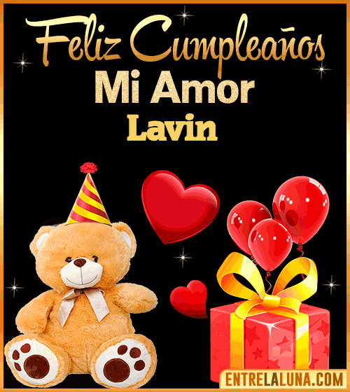 Gif Feliz Cumpleaños mi Amor Lavin