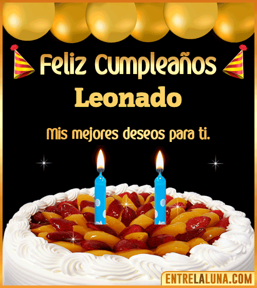 Gif de pastel de Cumpleaños Leonado