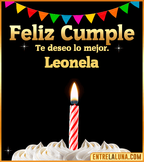 Gif Feliz Cumple Leonela