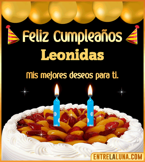 Gif de pastel de Cumpleaños Leonidas
