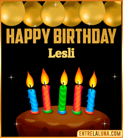 Happy Birthday gif Lesli