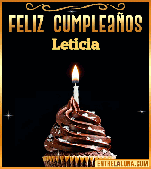 Gif Animado de Feliz Cumpleaños Leticia