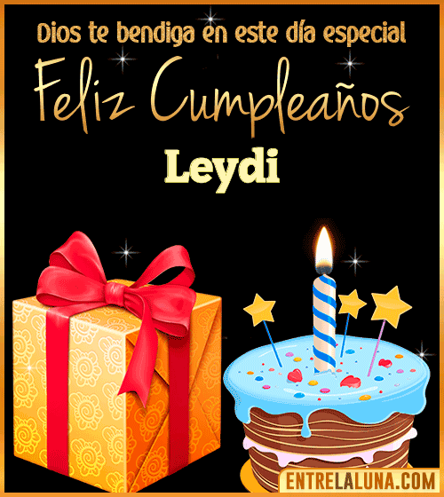 Feliz Cumpleaños, Dios te bendiga en este día especial Leydi