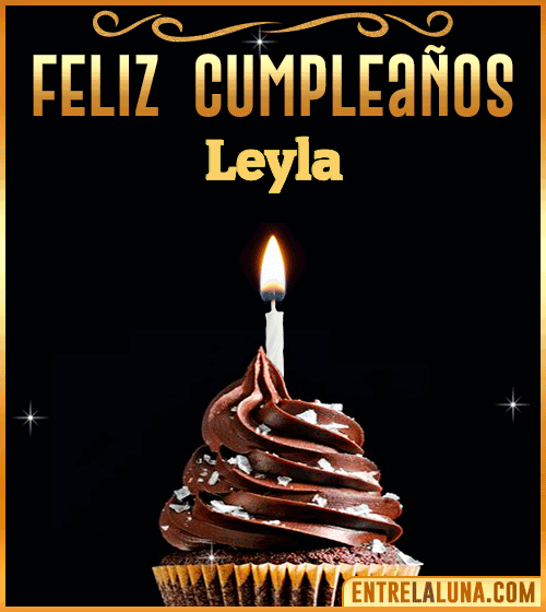 Gif Animado de Feliz Cumpleaños Leyla