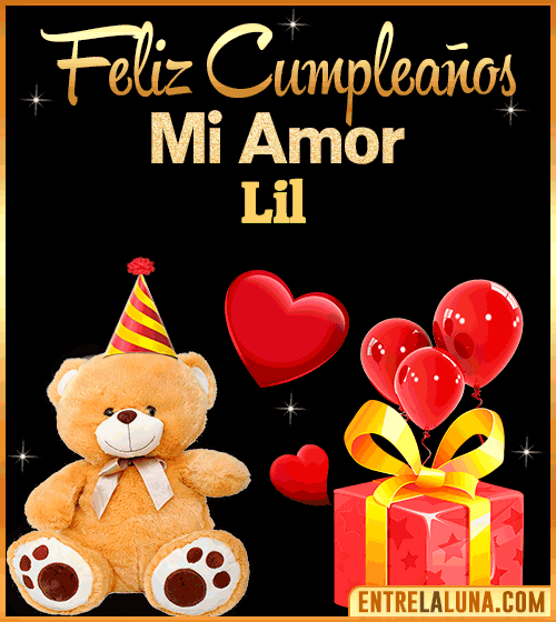 Gif Feliz Cumpleaños mi Amor Lil
