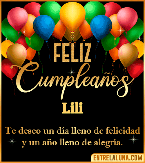 Mensajes de cumpleaños Lili