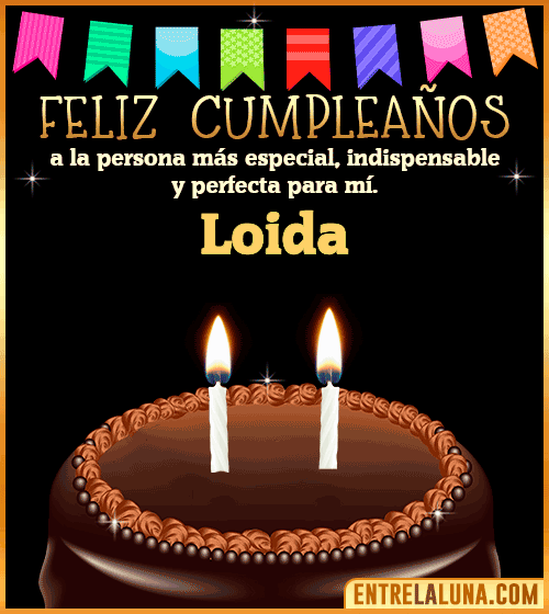 Feliz Cumpleaños a la persona más especial Loida