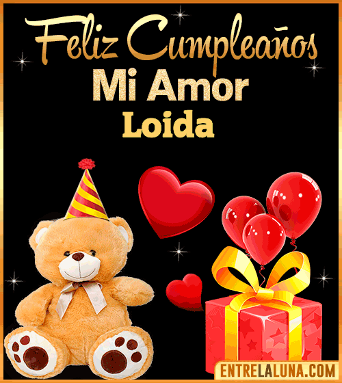 Gif Feliz Cumpleaños mi Amor Loida