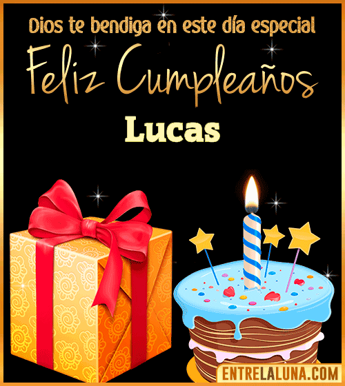 Feliz Cumpleaños, Dios te bendiga en este día especial Lucas