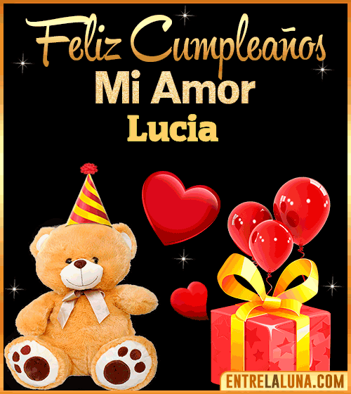 Gif Feliz Cumpleaños mi Amor Lucia