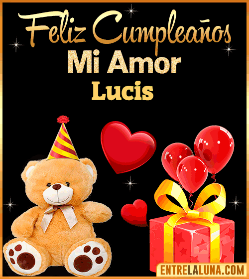 Gif Feliz Cumpleaños mi Amor Lucis