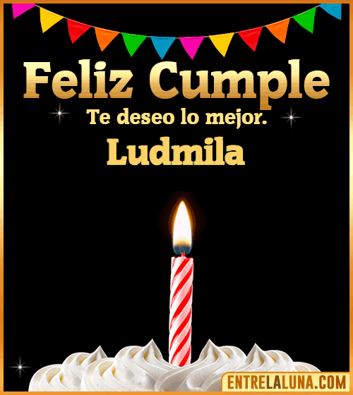Gif Feliz Cumple Ludmila