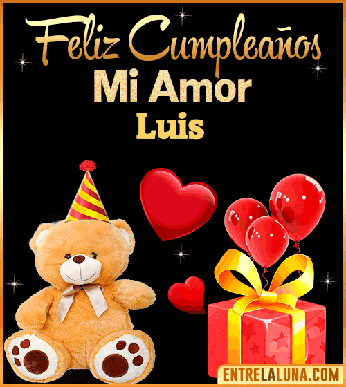 Gif Feliz Cumpleaños mi Amor Luis