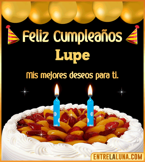 Gif de pastel de Cumpleaños Lupe