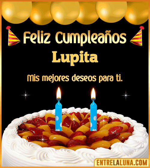 Gif de pastel de Cumpleaños Lupita