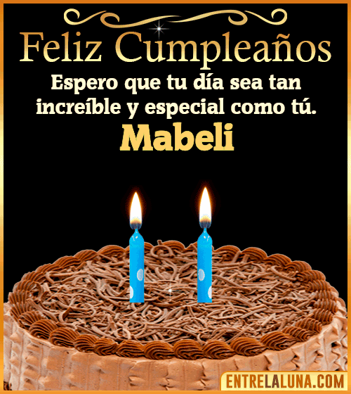 Gif de pastel de Feliz Cumpleaños Mabeli