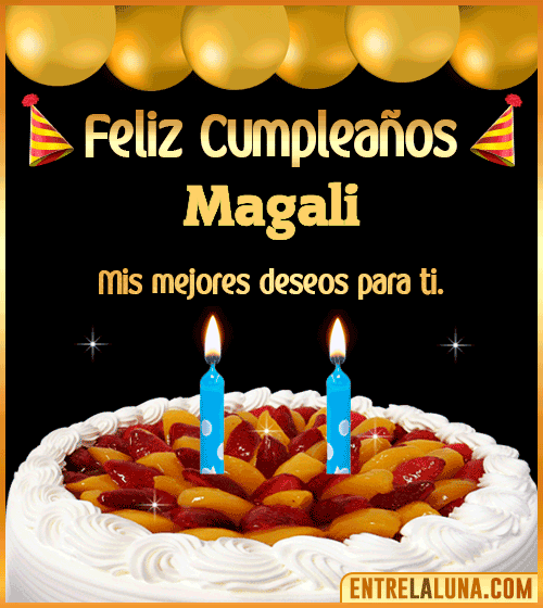 Gif de pastel de Cumpleaños Magali
