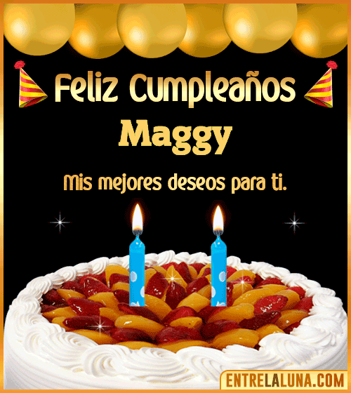 Gif de pastel de Cumpleaños Maggy