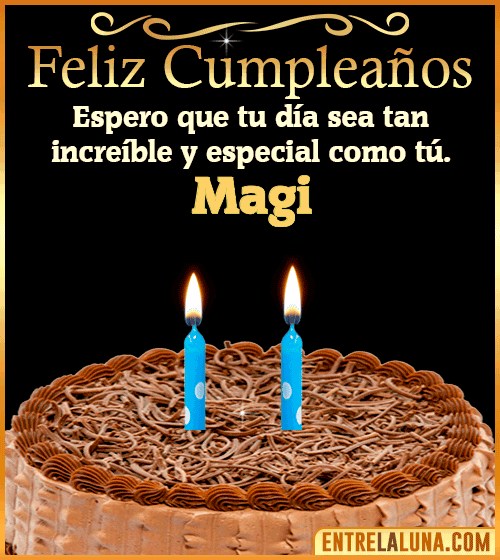 Gif de pastel de Feliz Cumpleaños Magi