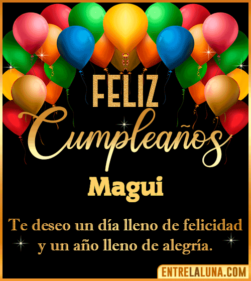 Mensajes de cumpleaños Magui
