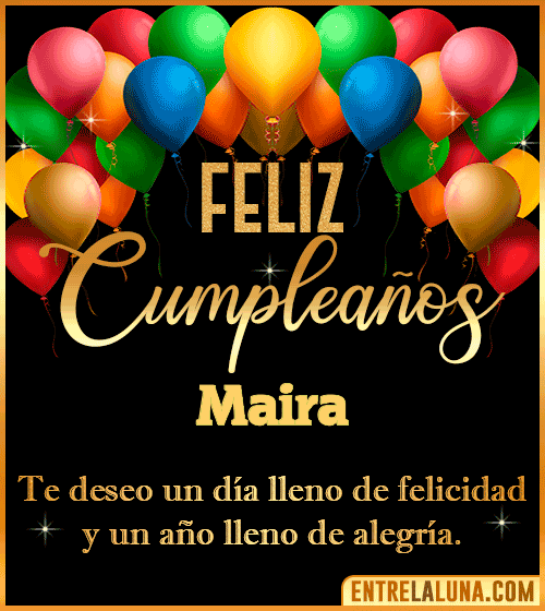 Mensajes de cumpleaños Maira